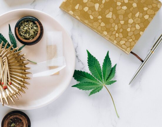 Photo by Nataliya Vaitkevich: https://www.pexels.com/photo/cannabis-leaf-on-white-marble-surface-7852561/